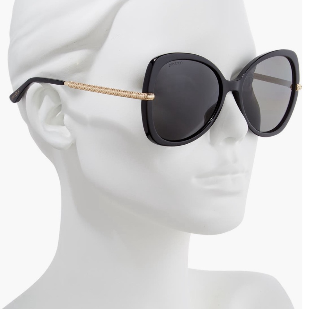 Jimmy Choo Cruz 58mm polarized butterfly sunglasses